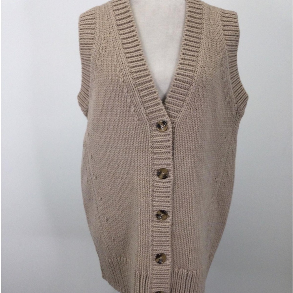 Tuckernuck Wool Blend Sweater Vest in Camel NWT Size Medium